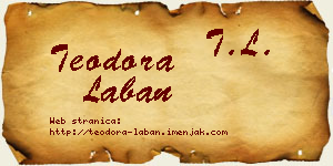 Teodora Laban vizit kartica